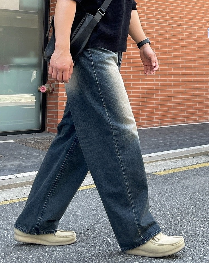 Vintage Wide Leg Denim Jeans Cleanfit Style