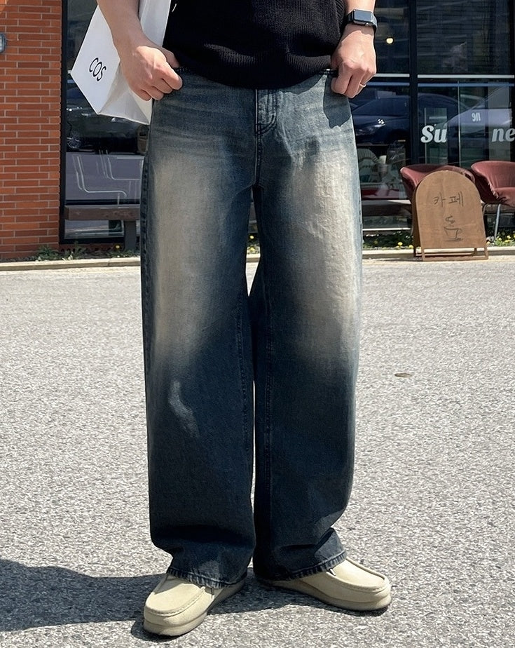 Vintage Wide Leg Denim Jeans Cleanfit Style