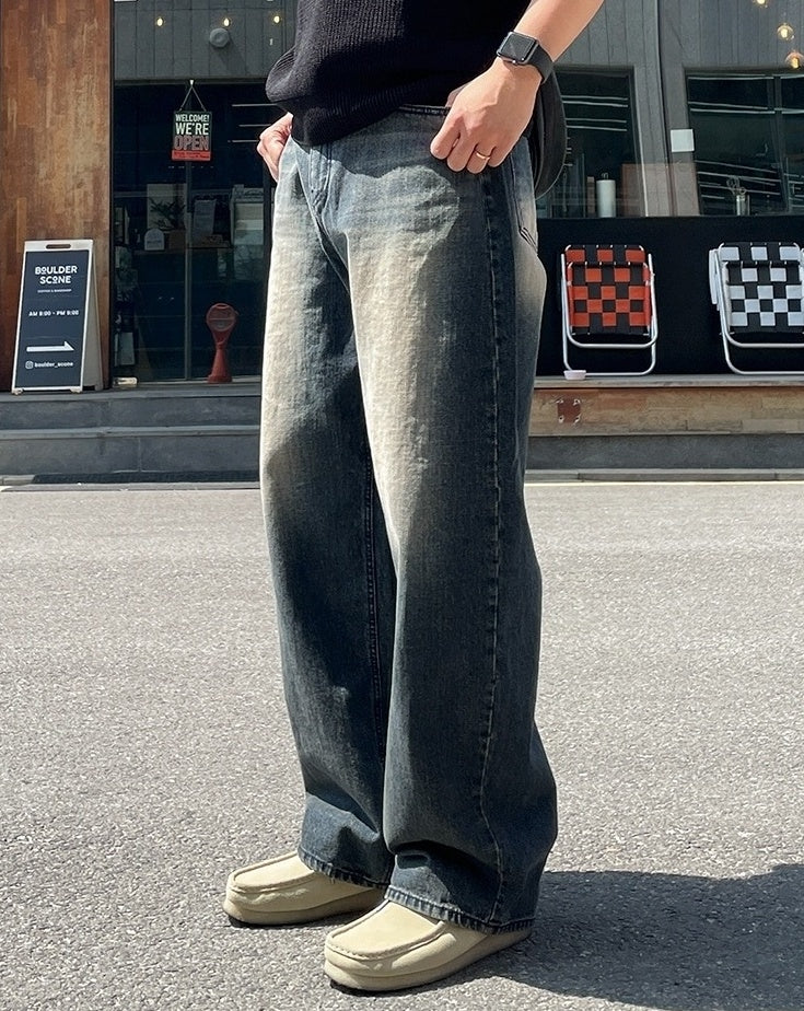 Vintage Wide Leg Denim Jeans Cleanfit Style
