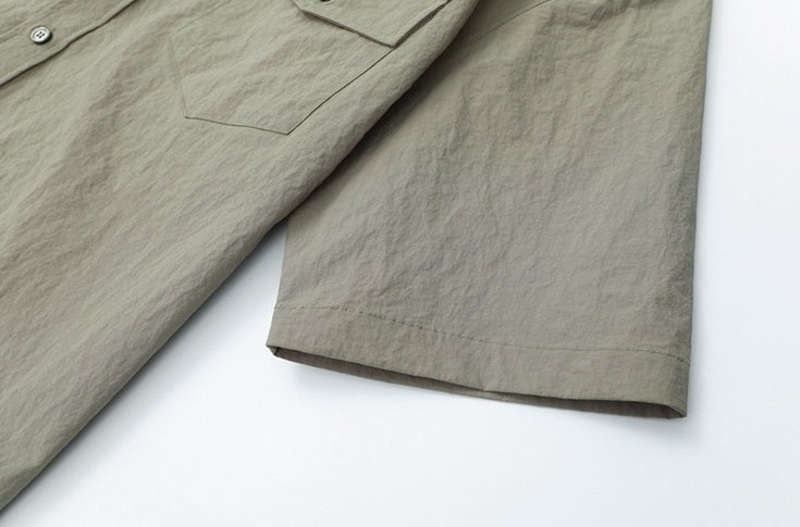 Vintage Workwear Short Sleeve Casual Shirt