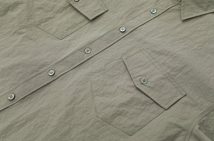 Vintage Workwear Short Sleeve Casual Shirt