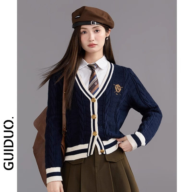 Vneck Knit Cardigan Sweater Spring Fashion