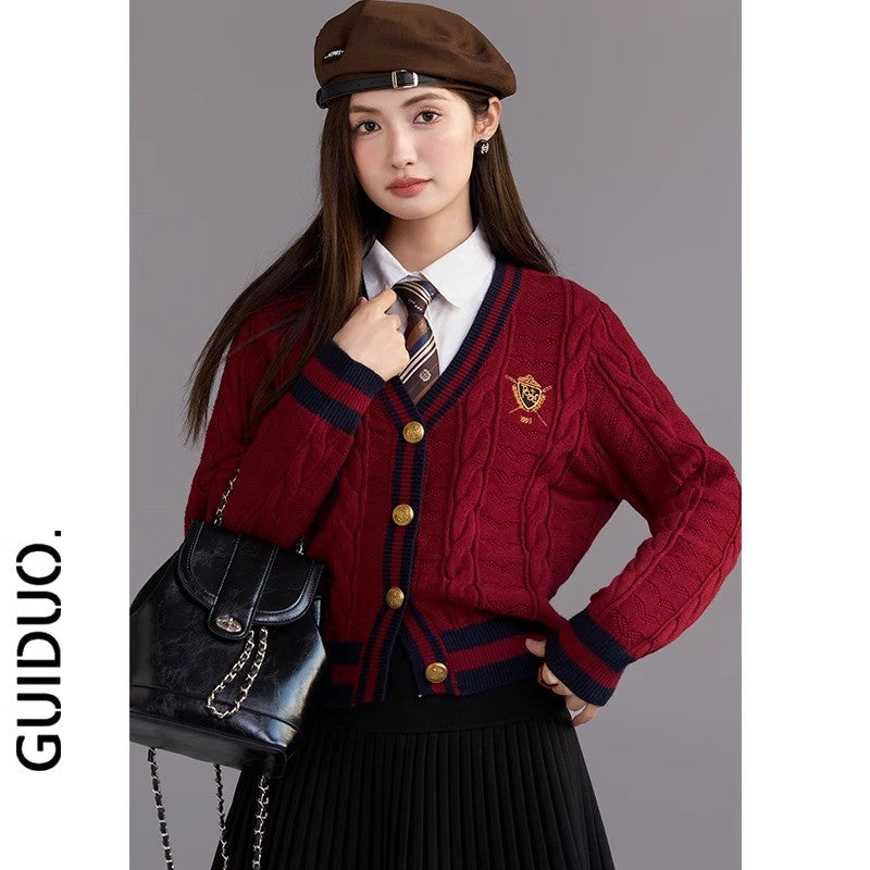 Vneck Knit Cardigan Sweater Spring Fashion