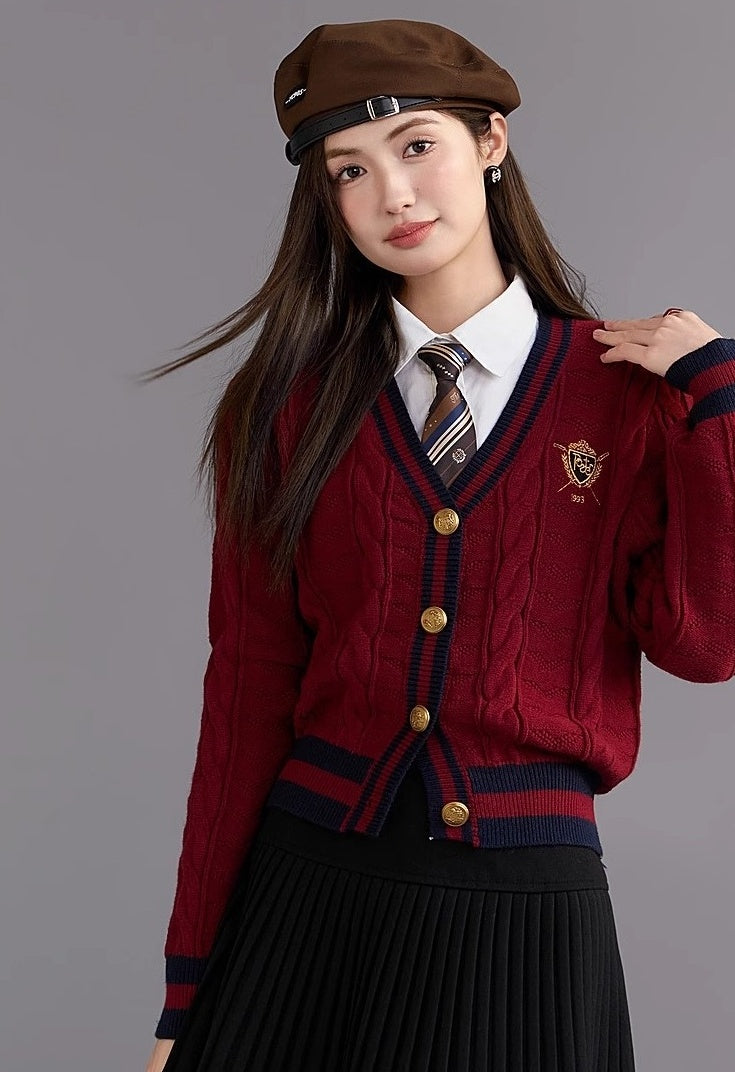 Vneck Knit Cardigan Sweater Spring Fashion