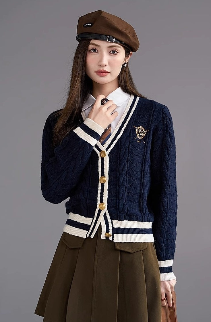 Vneck Knit Cardigan Sweater Spring Fashion