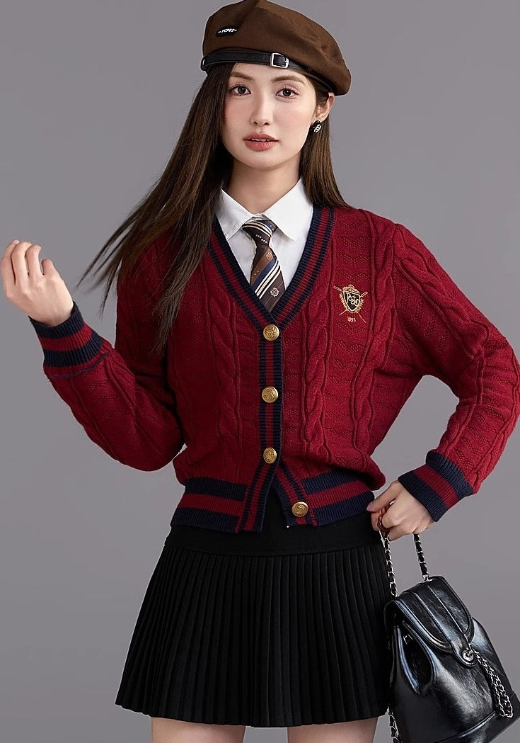 Vneck Knit Cardigan Sweater Spring Fashion