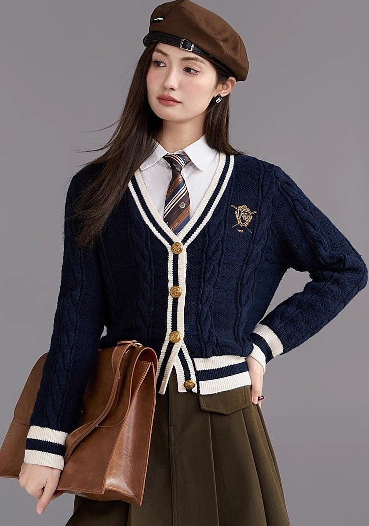 Vneck Knit Cardigan Sweater Spring Fashion