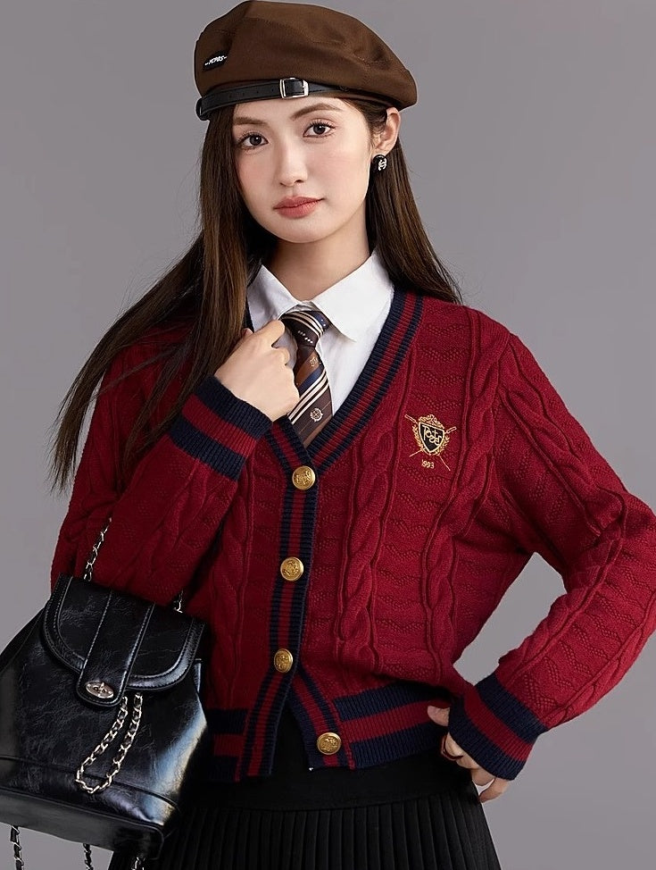 Vneck Knit Cardigan Sweater Spring Fashion