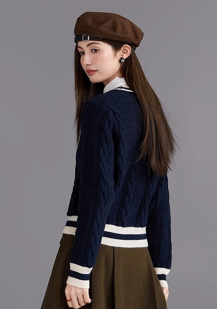Vneck Knit Cardigan Sweater Spring Fashion