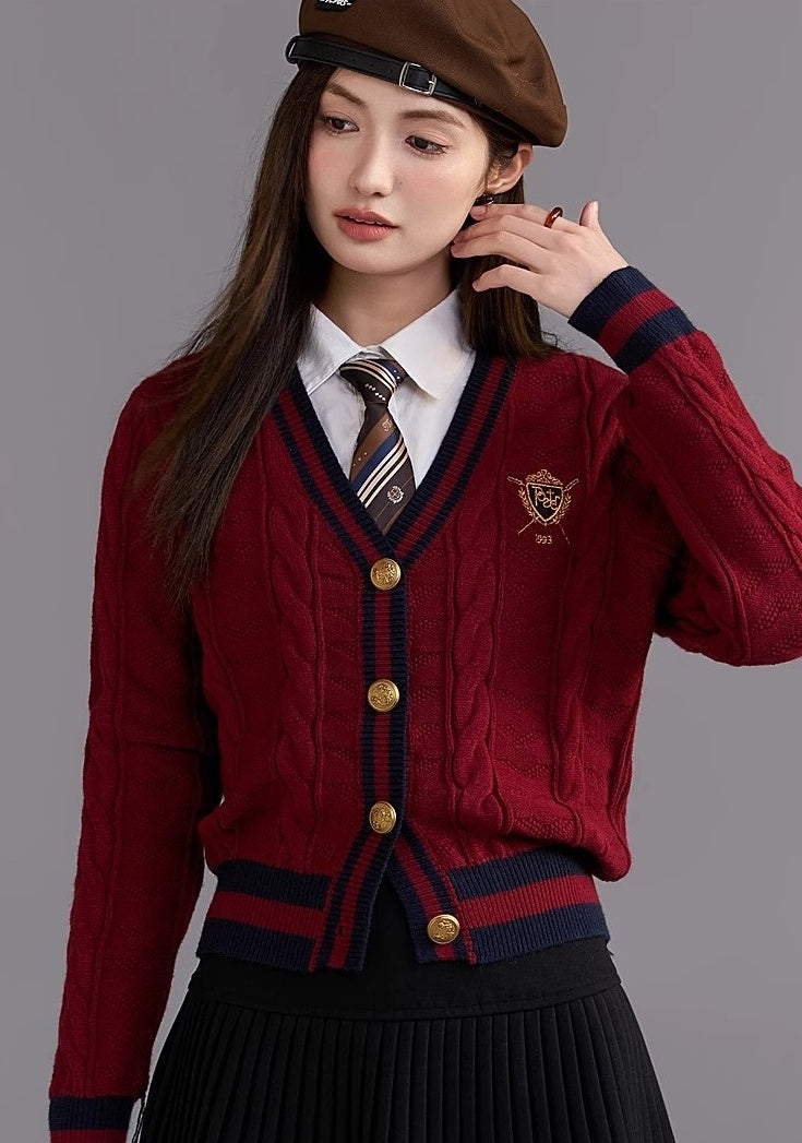 Vneck Knit Cardigan Sweater Spring Fashion