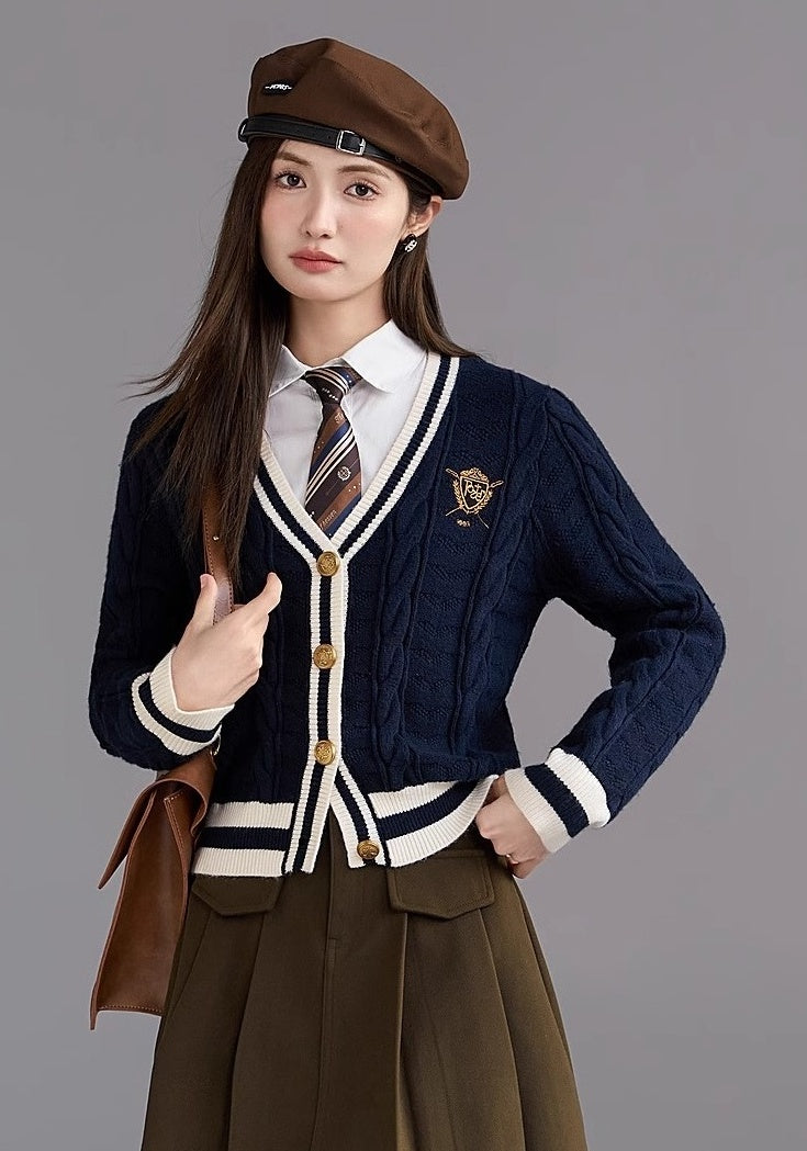Vneck Knit Cardigan Sweater Spring Fashion