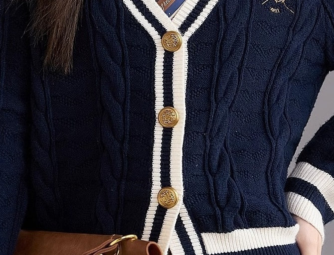Vneck Knit Cardigan Sweater Spring Fashion
