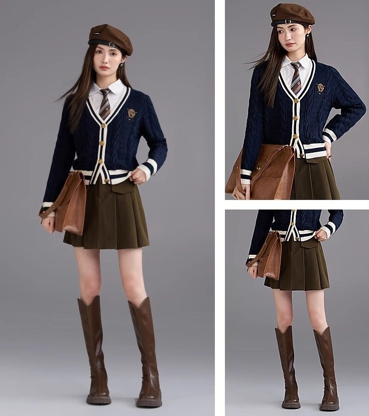 Vneck Knit Cardigan Sweater Spring Fashion