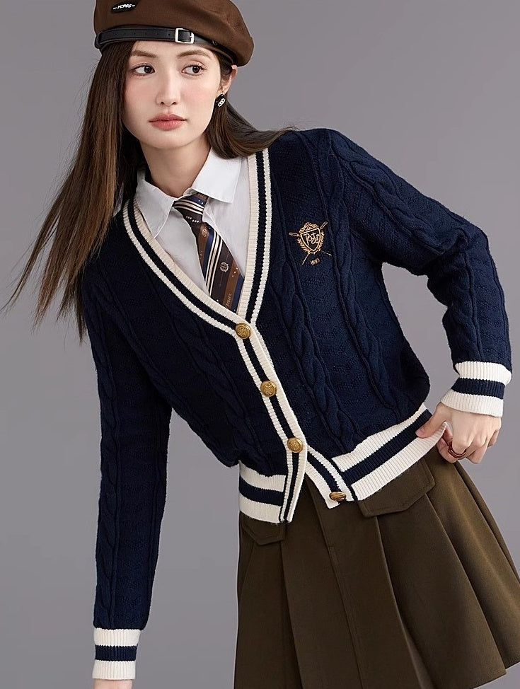 Vneck Knit Cardigan Sweater Spring Fashion