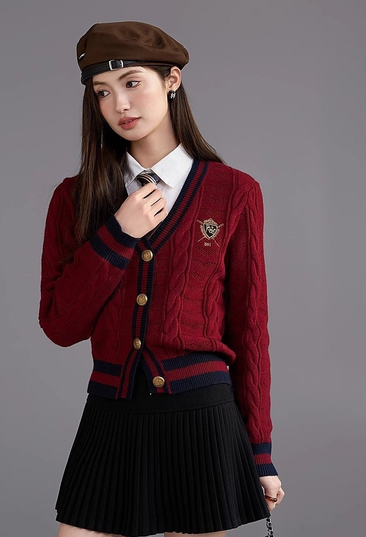 Vneck Knit Cardigan Sweater Spring Fashion