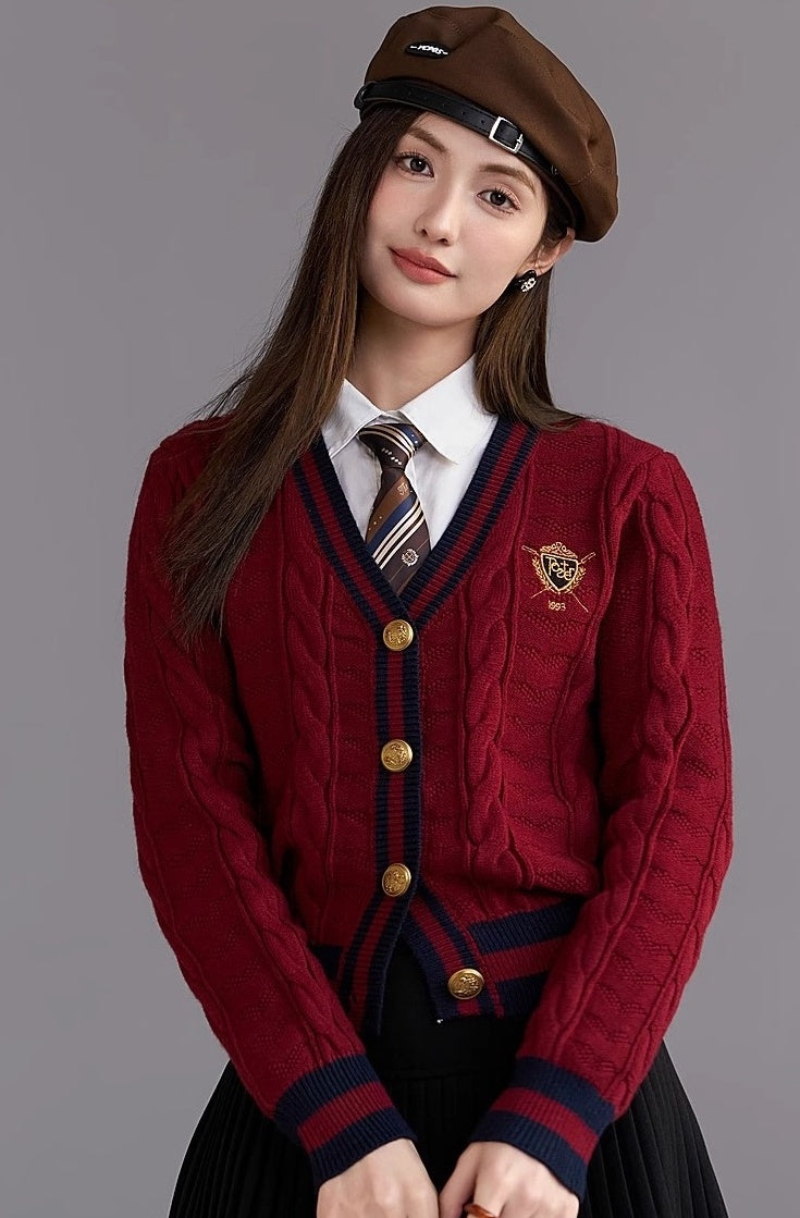 Vneck Knit Cardigan Sweater Spring Fashion