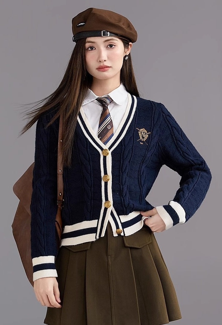 Vneck Knit Cardigan Sweater Spring Fashion