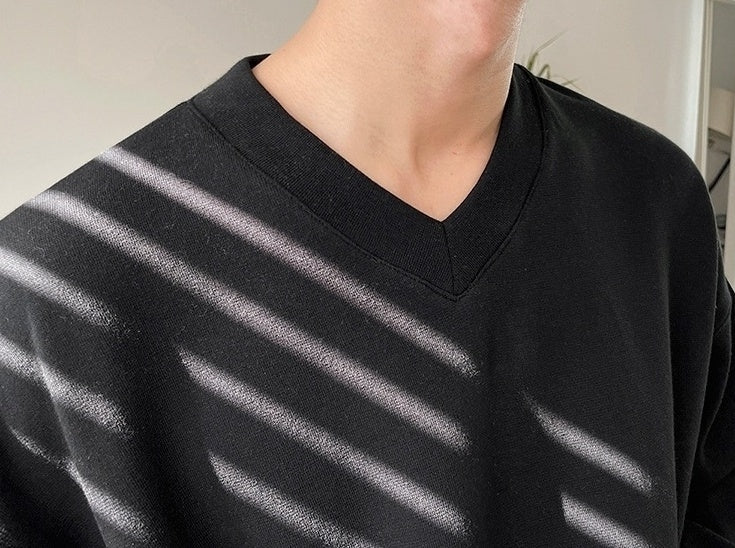 Vneck Pullover Casual Sweatshirt