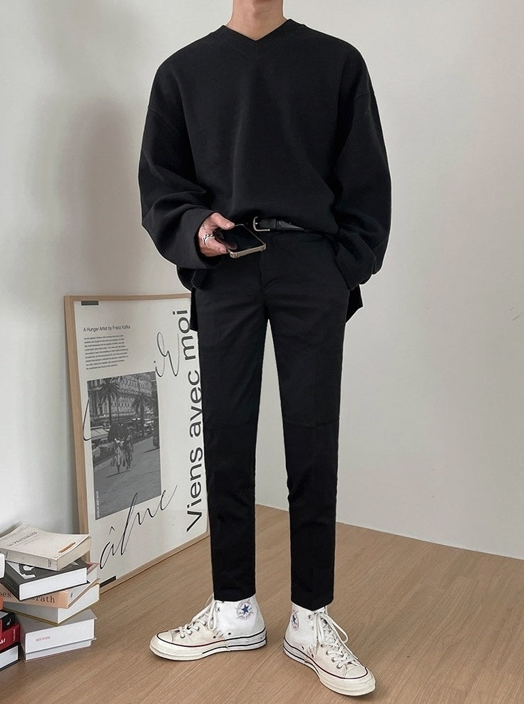 Vneck Pullover Casual Sweatshirt