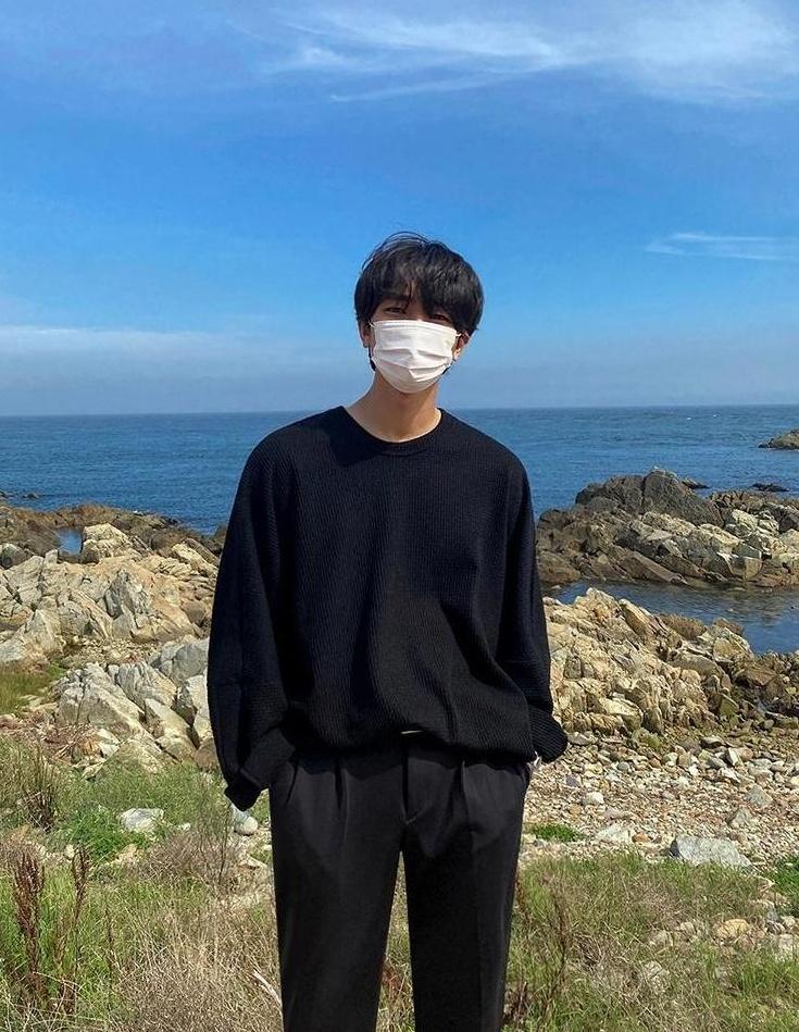 Waffle Knit Long Sleeve Crewneck Sweatshirt