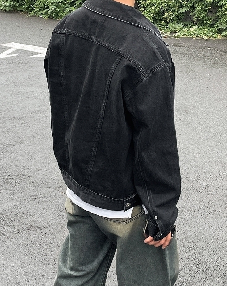 Washed Denim Casual Jacket Stylish Trendy Coat