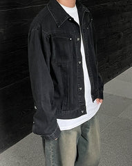Washed Denim Casual Jacket Stylish Trendy Coat