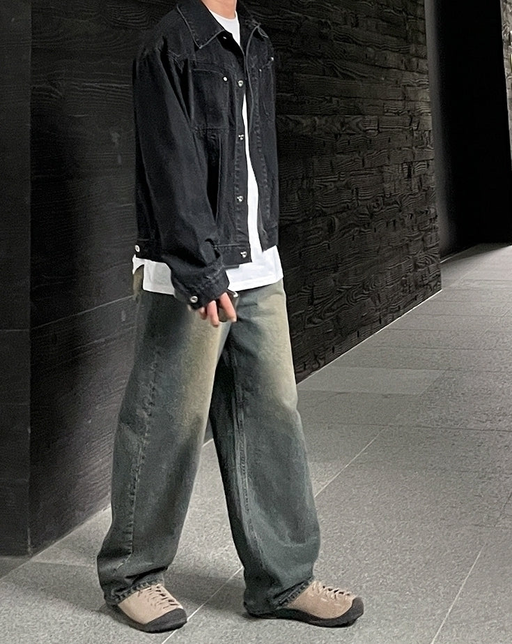Washed Denim Casual Jacket Stylish Trendy Coat