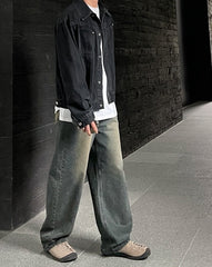 Washed Denim Casual Jacket Stylish Trendy Coat
