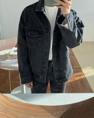 Washed Denim Jacket Trendy Casual Style