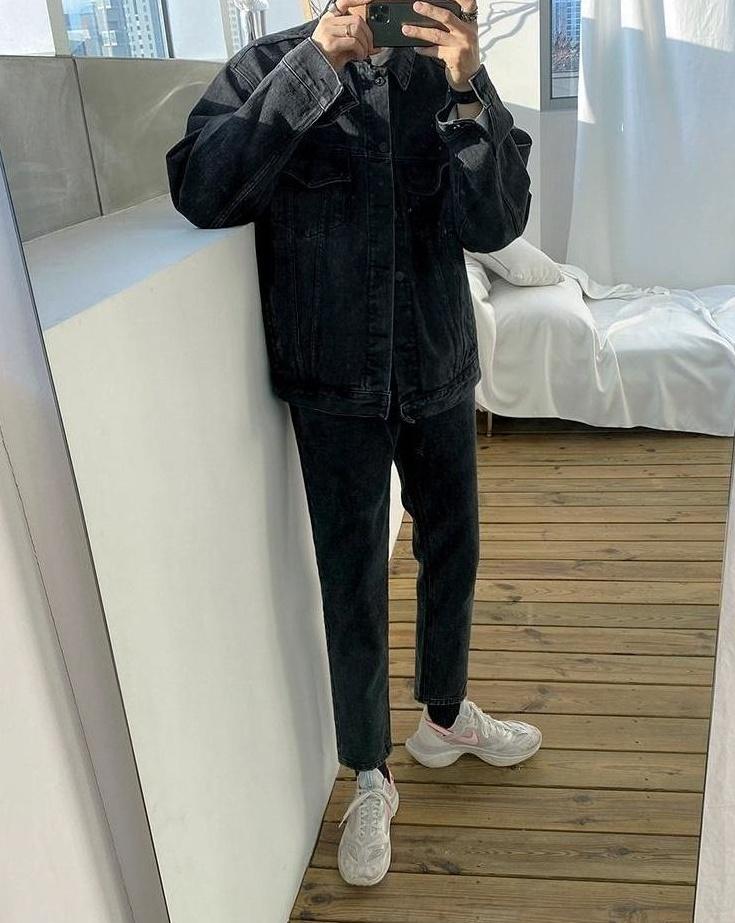 Washed Denim Jacket Trendy Casual Style