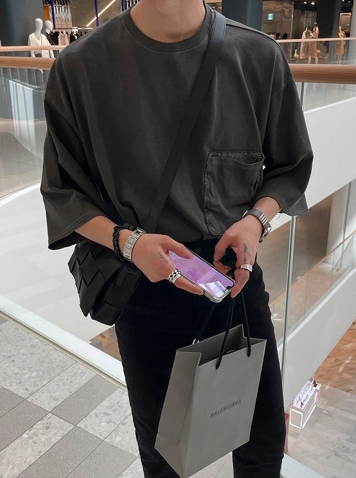 Washed Gray Loose Fit T-Shirt