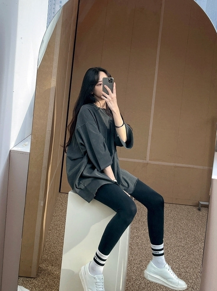 Washed Gray Loose Fit T-Shirt