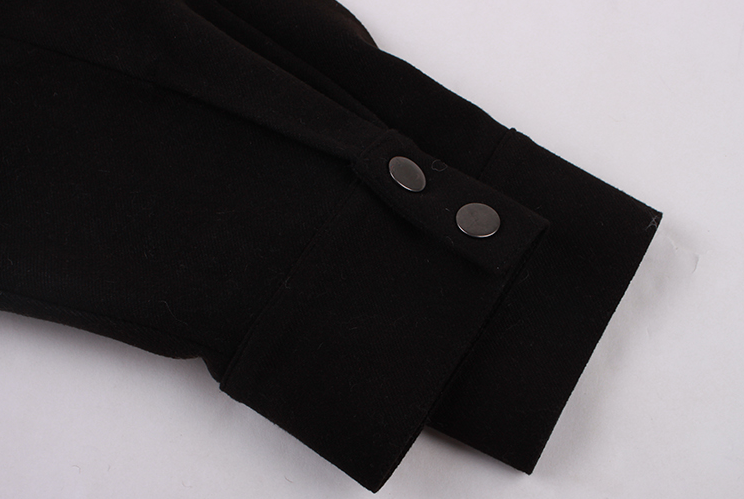 Black Polo Collar Zip Up Jacket