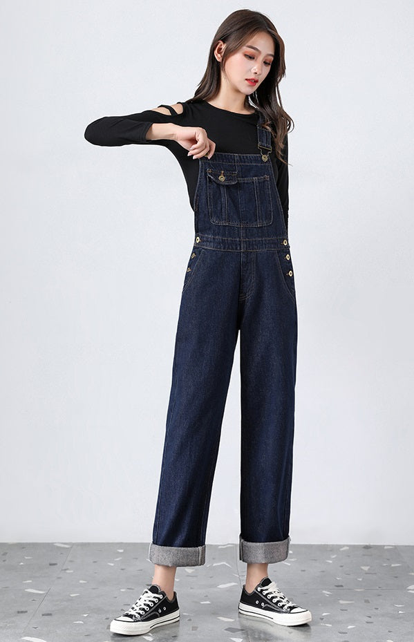 Navy Blue Denim Overall
