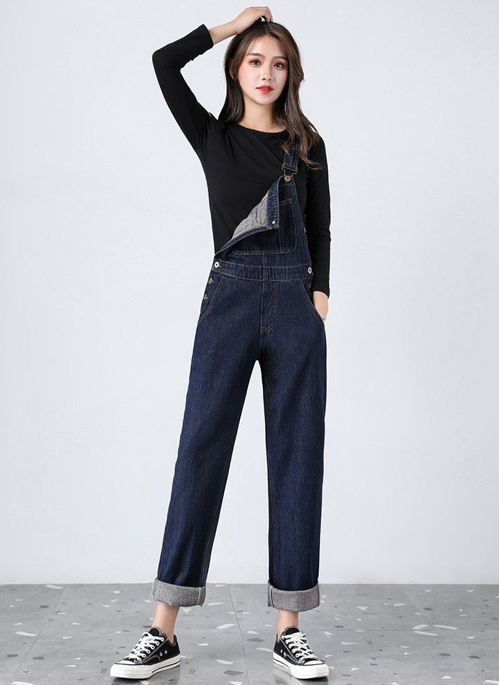 Navy Blue Denim Overall