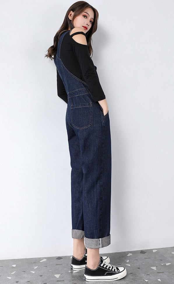 Navy Blue Denim Overall