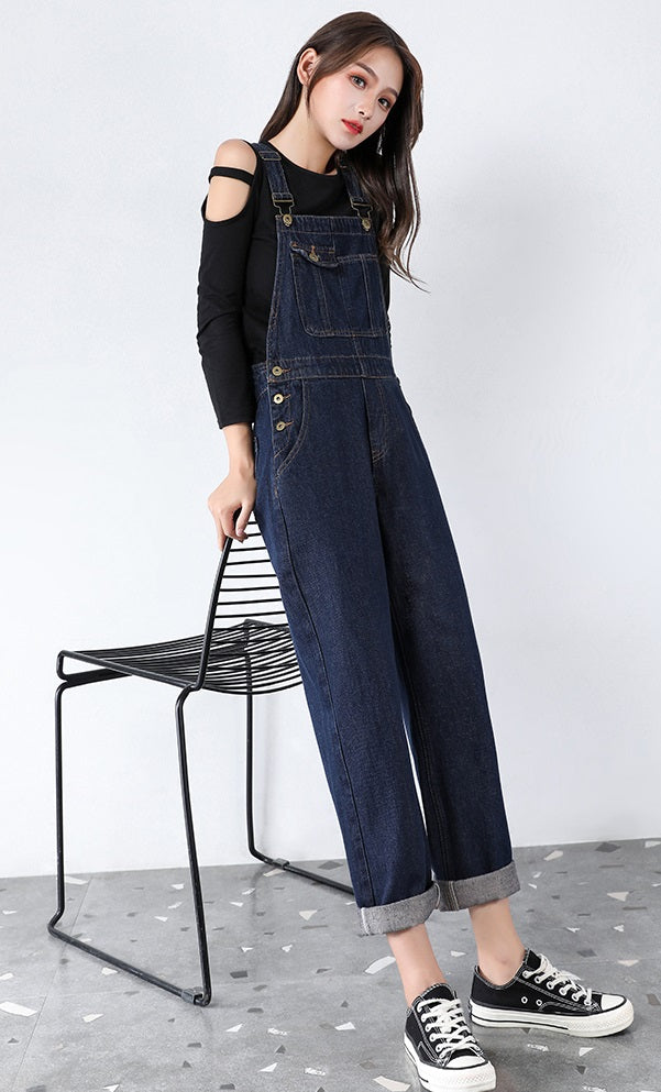 Navy Blue Denim Overall