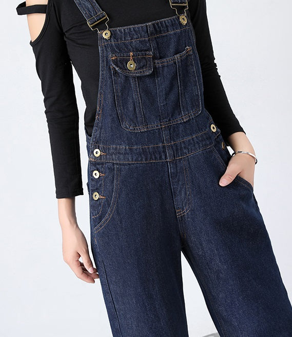 Navy Blue Denim Overall