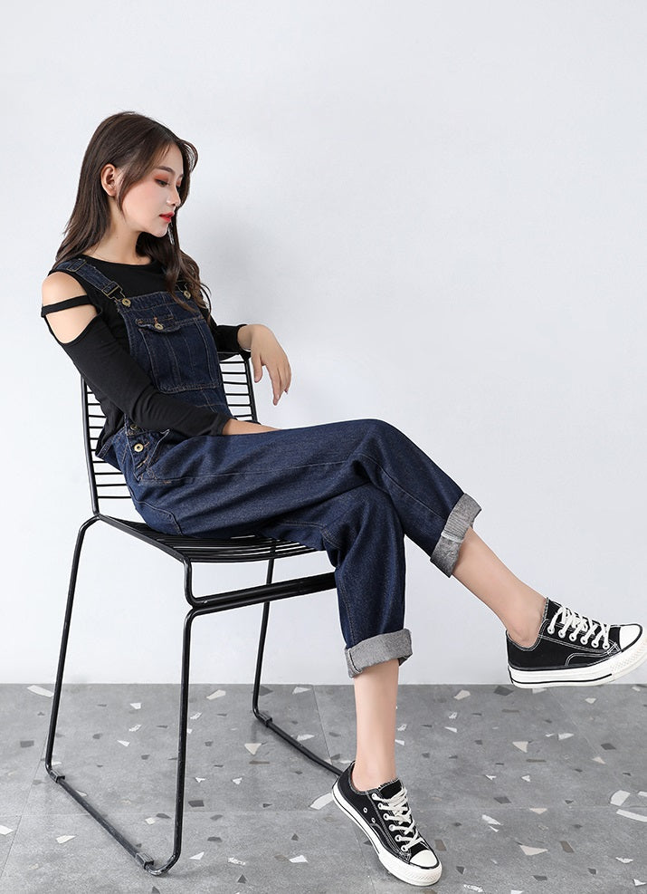Navy Blue Denim Overall