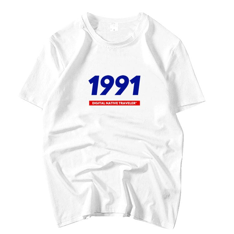 White 1991 Printed T-Shirt