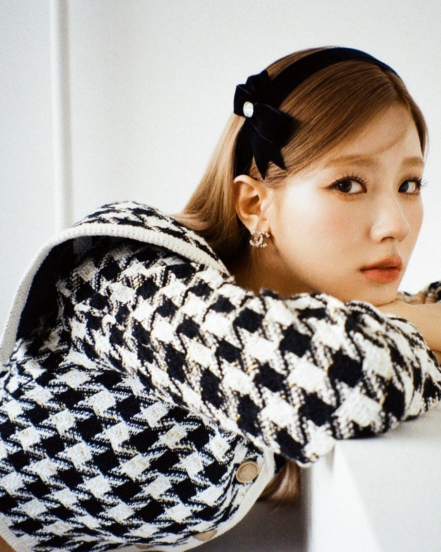 White And Black Sailor Collar Tweed Jacket