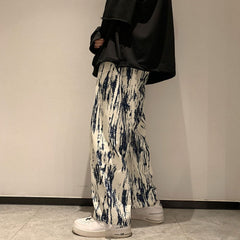 White And Blue Paint Streak Jeans