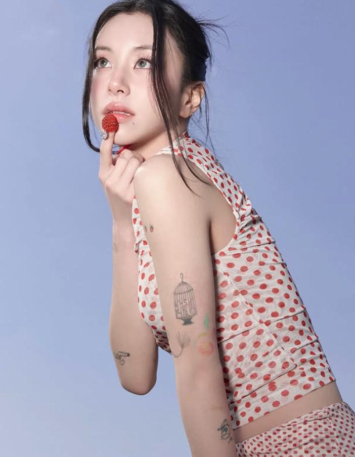 Red Polka Dot Top And Skirt Set
