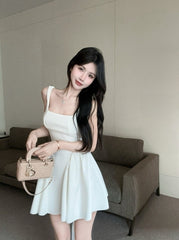 White Bow Peplum Dress