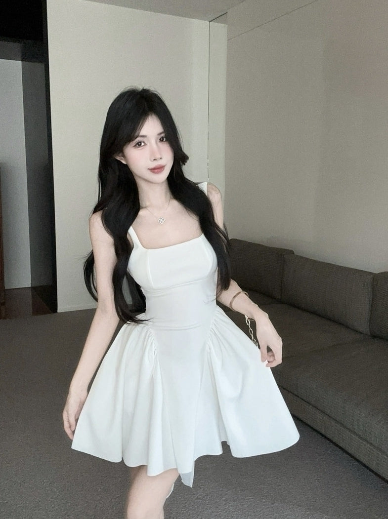 White Bow Peplum Dress
