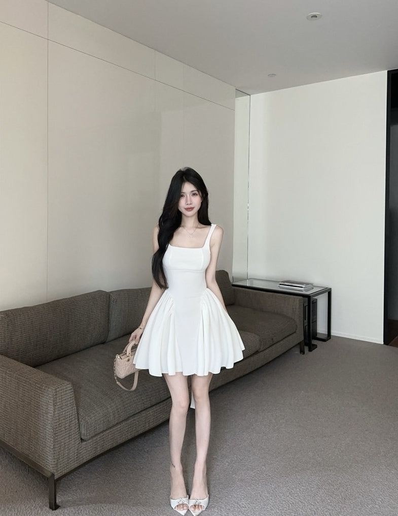 White Bow Peplum Dress