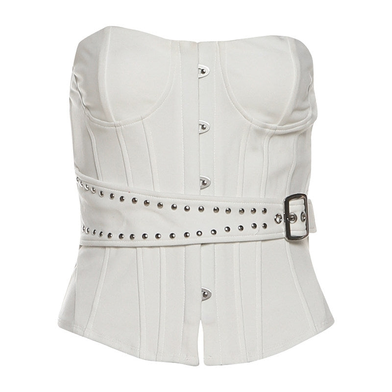 White Bustier Corset Top
