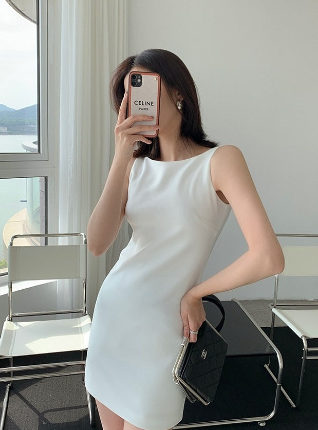 White Casual A-Line Dress