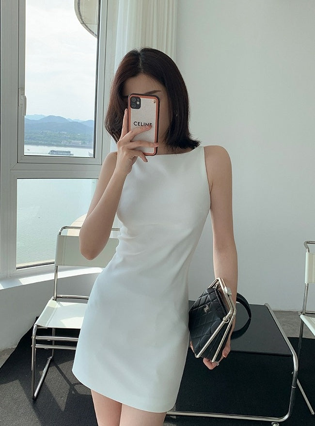 White Casual A-Line Dress