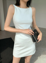 White Casual A-Line Dress